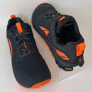 Altra Lone Peak 9+ Men Trail Running Shoes Vibram Black Orange Size 10.5